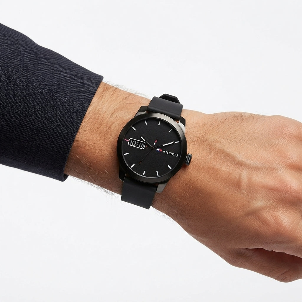 Tommy Hilfiger Signature Black Minimalist Analog Watch