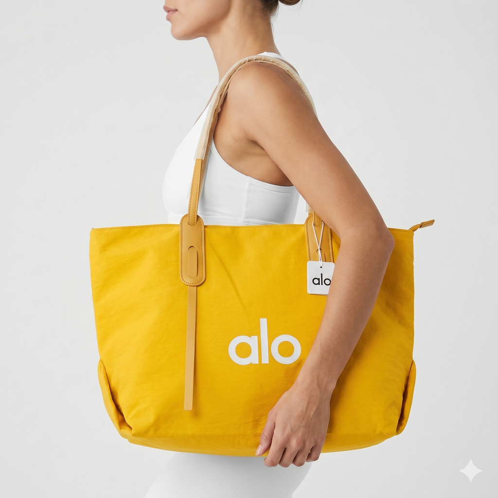 Alo Yoga Tote Bag 💛 Sunny Yellow Carryall ☀️
