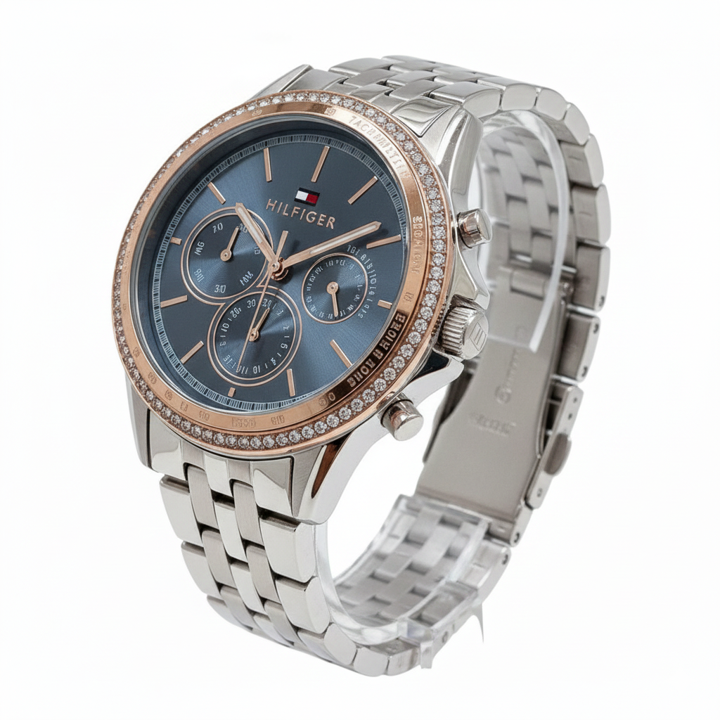Tommy Hilfiger Two-Tone Crystal Chronograph Watch 💎⌚✨