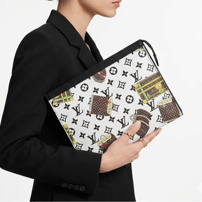 Louis Vuitton Monogram Trunk Print Toiletry Pouch 🧳✨⚪