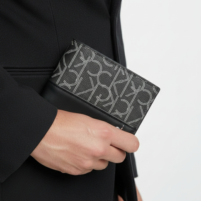 Calvin Klein Monogram Bifold Leather Wallet 💼🖤✨