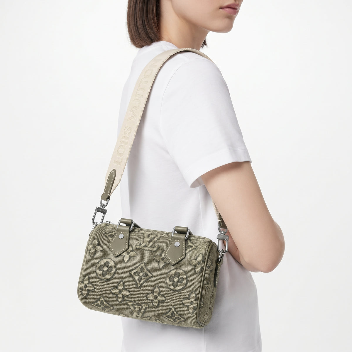 Louis Vuitton Monogram Denim Handbag with Detachable Strap