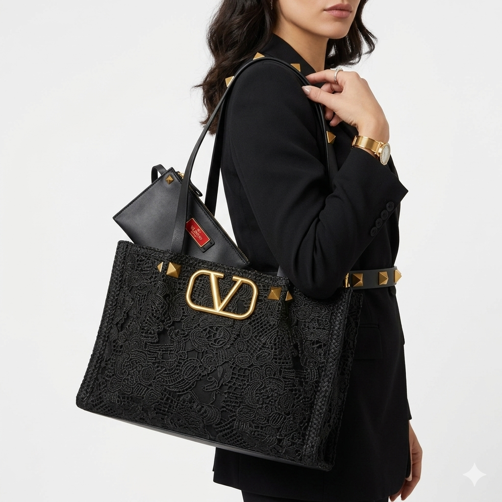 Valentino Chic: Black Shoulder Bag 🖤👜✨