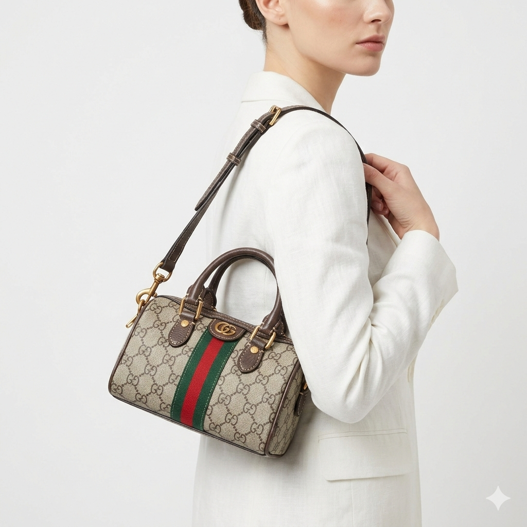 Gucci Ophidia GG Mini Boston Bag with Web Stripe 👜✨