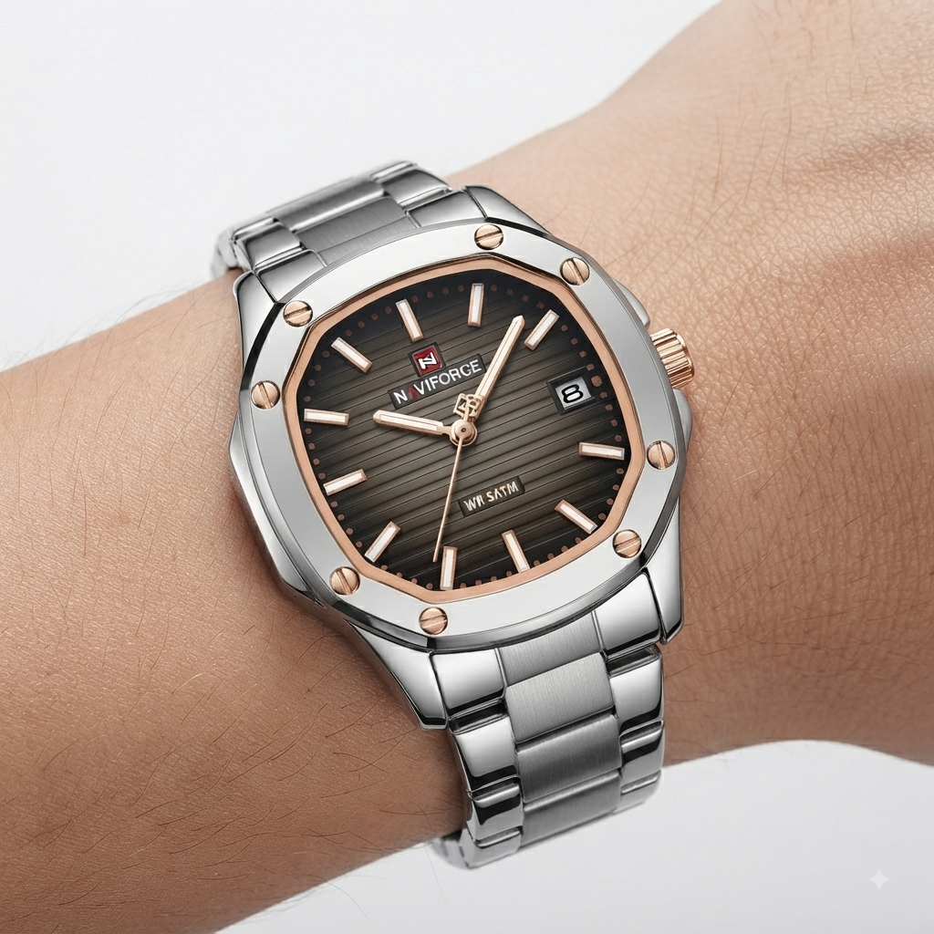 NAVIFORCE  Stainless Steel Men's Wristwatch