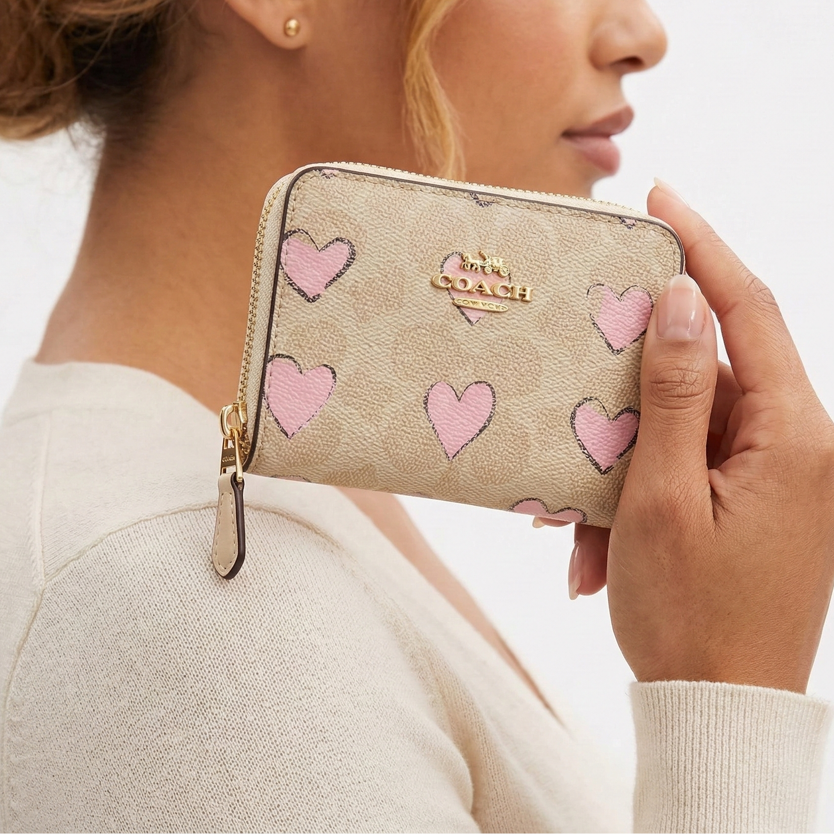 Coach Beige & Pink 3-Piece Bag Set 🌸👜🎀