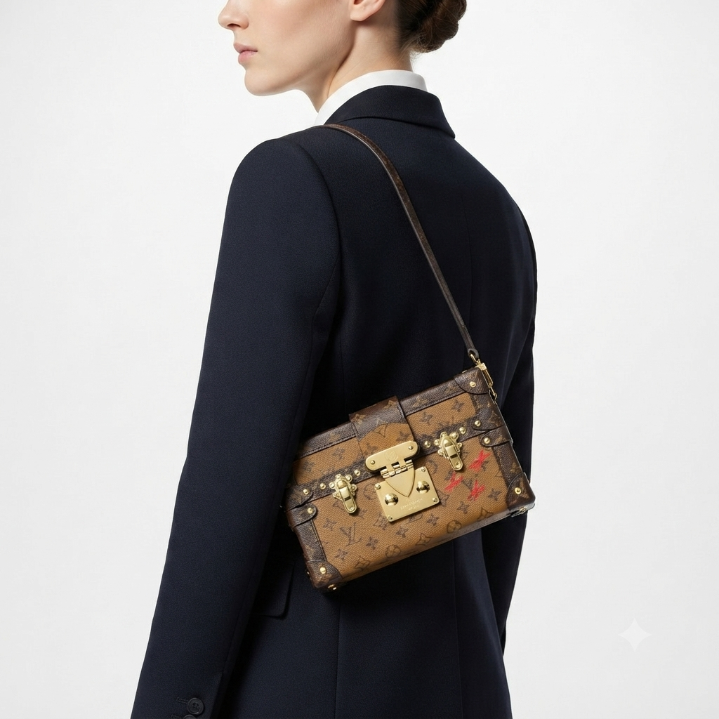 Louis Vuitton Monogram Trunk Bag with Gold Hardware