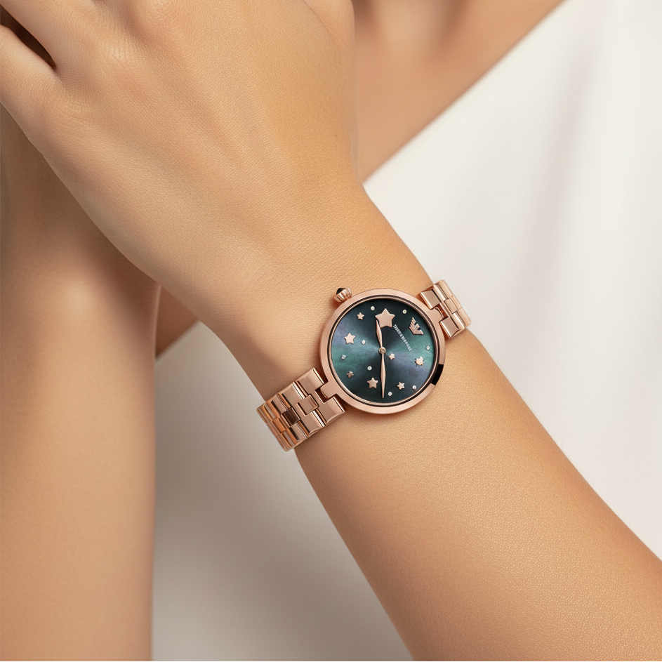 Emporio Armani Celestial Rose Gold Star Dial Watch 💫💖⭐