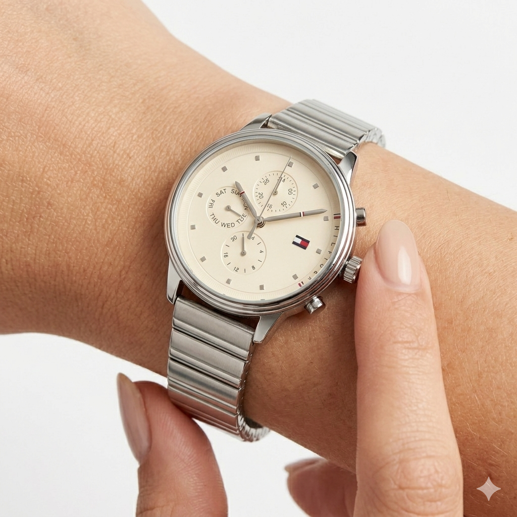 Tommy Hilfiger Silver & Blue Women's Watch 💙⌚️✨