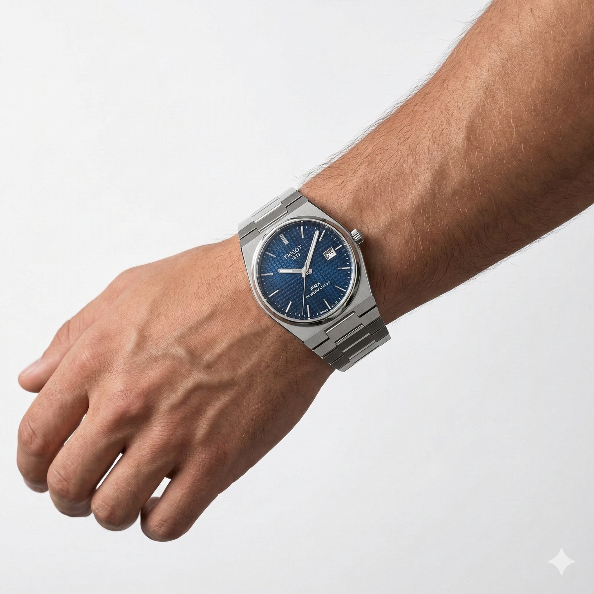 Tissot PRX: Sleek Stainless Steel Watch ⌚🟦🖤