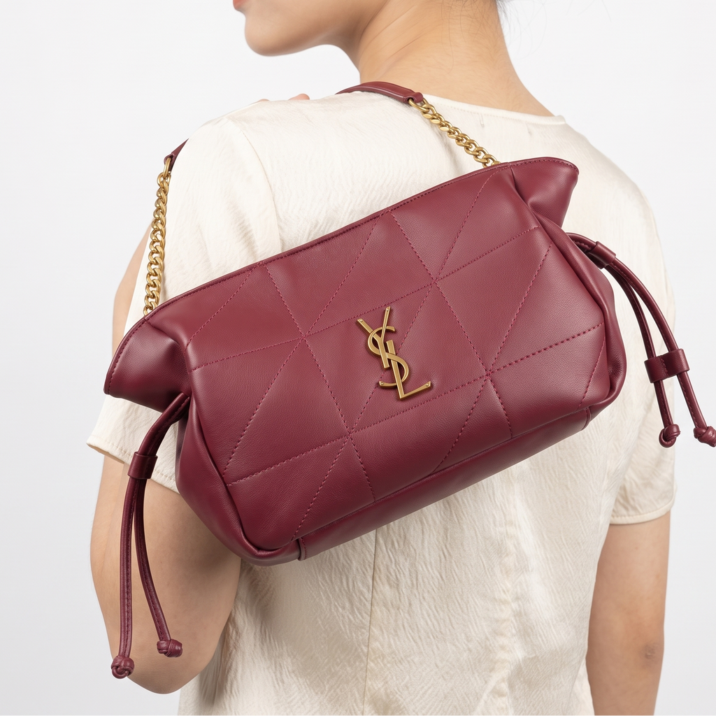 Saint Laurent Quilted Shoulder Bag with Gold-Tone Hardware 👜✨