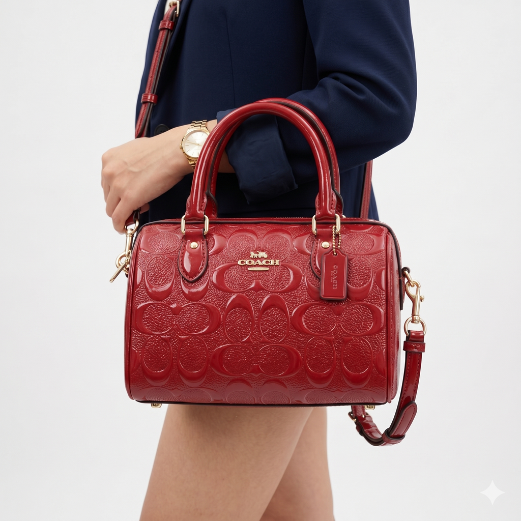 Coach Mirror Bag in Red ❤️ Luxury Crossbody with Golden Box ✨