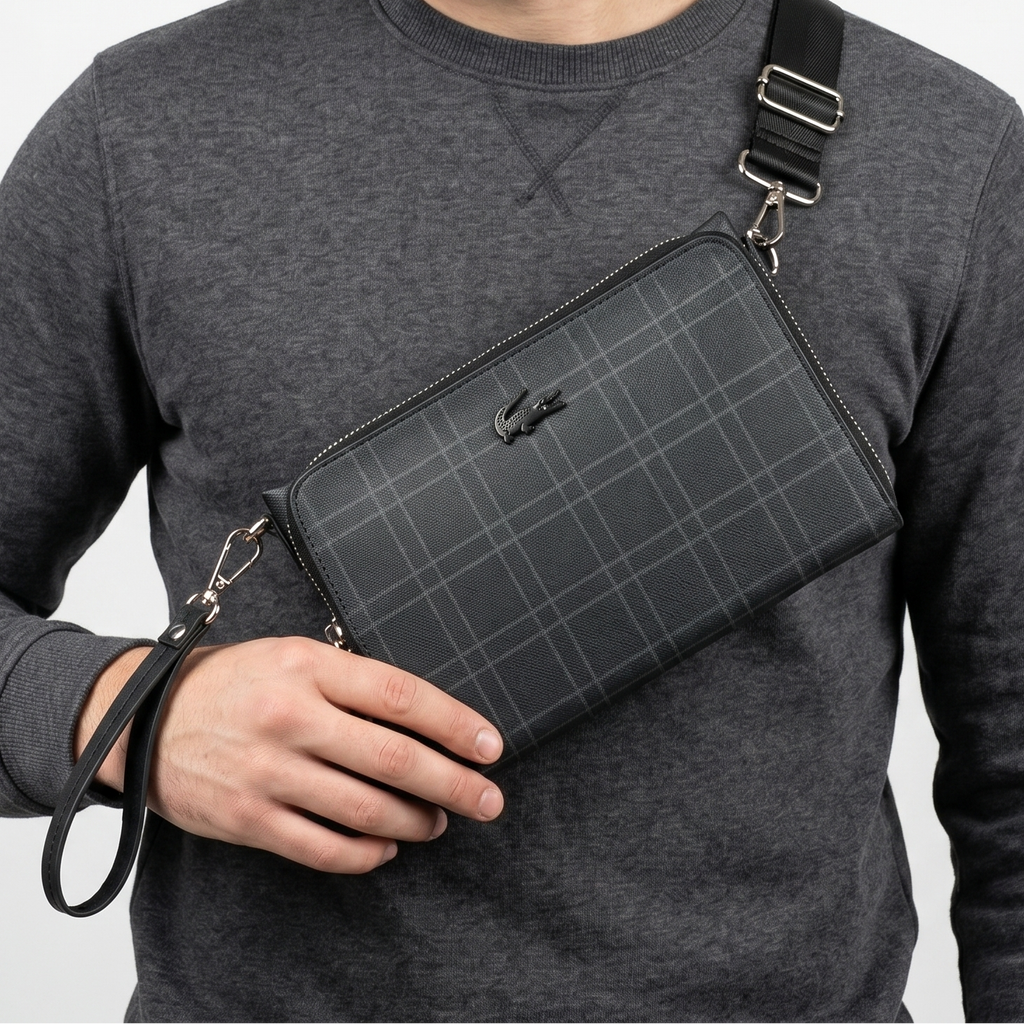 Lacoste Plaid Check Hand & Crossbody Bag 🐊💼