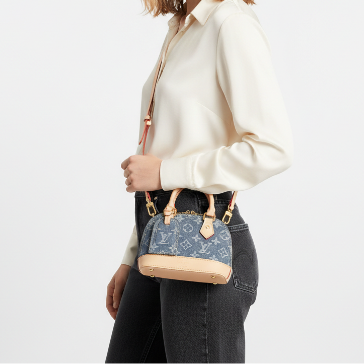 Louis Vuitton Monogram Denim Nano Alma Handbag 👜✨💙