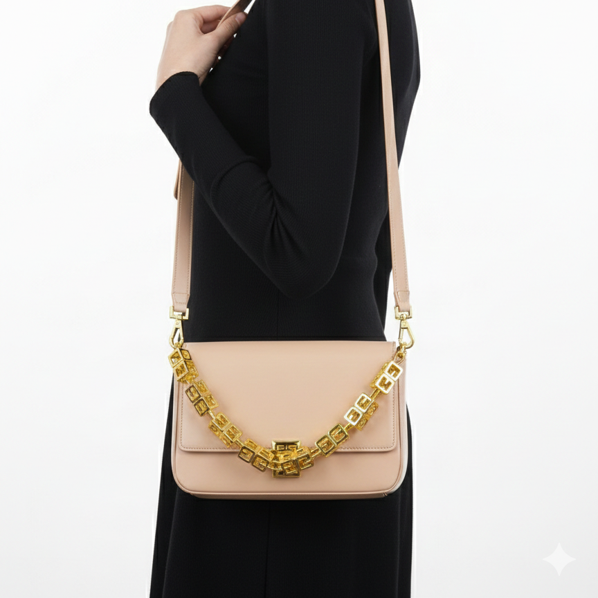 Givenchy 4G Leather Shoulder Bag with Statement Chain 👜✨