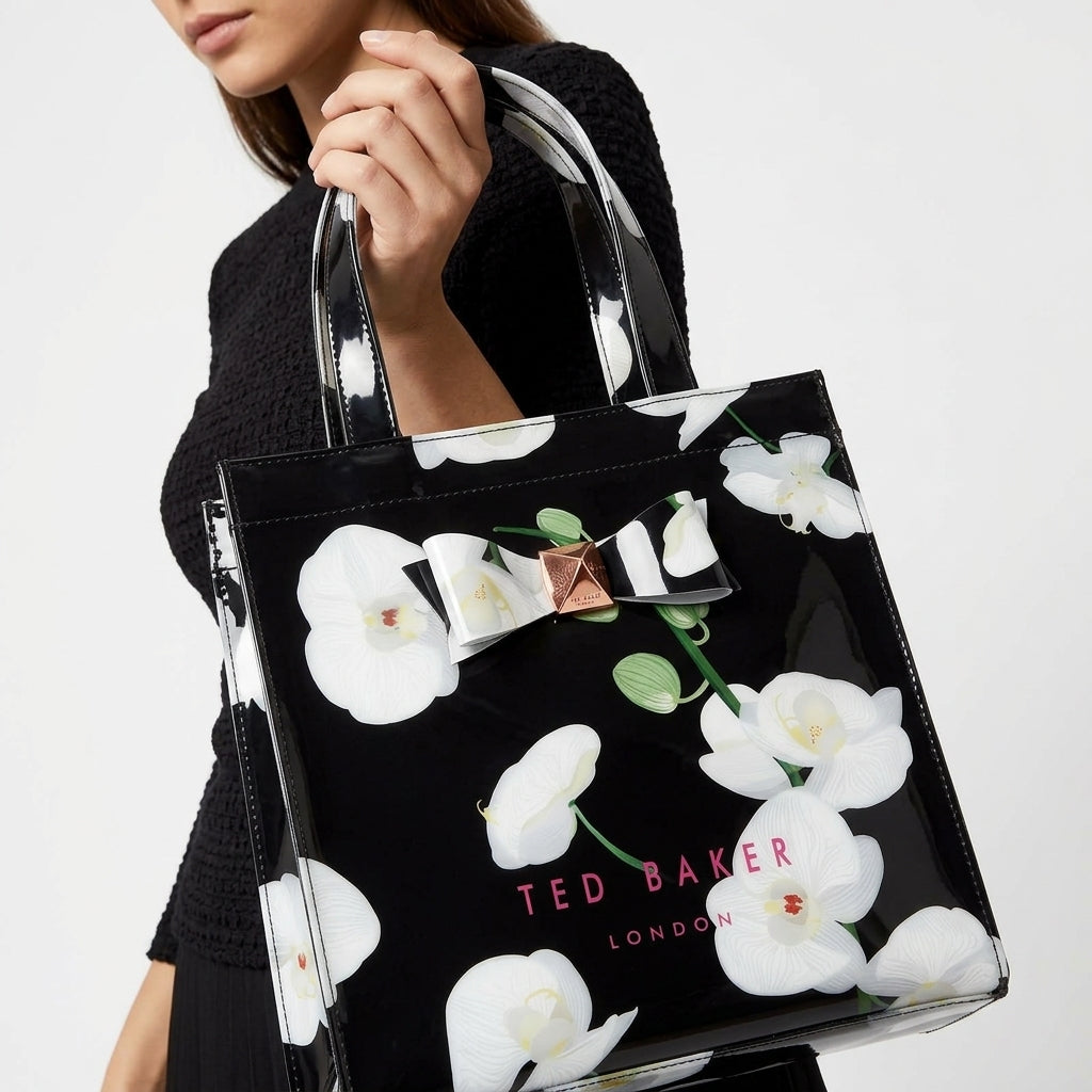 Ted Baker Floral Mirror Bag in Black and White 🌸👜