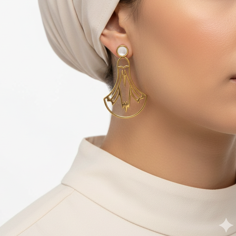 Ancient Elegance Lotus Drop Earrings ✨🪷🏛️