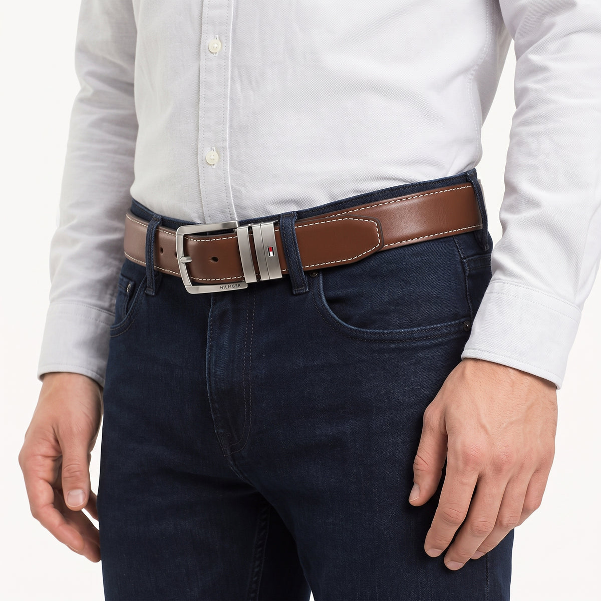 Tommy Hilfiger Reversible Leather Belt Gift Set