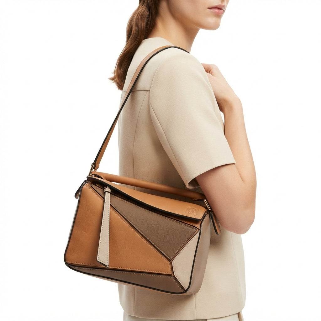 Loewe Puzzle Geometric Leather Handbag