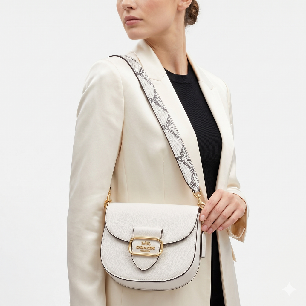 Coach White Interwoven Mirror Bag 🤍👜