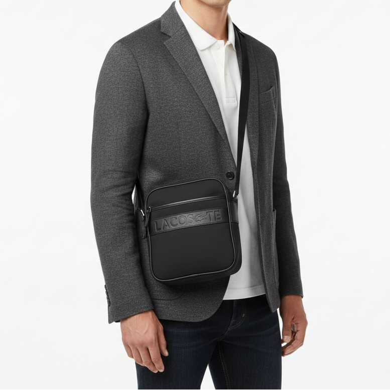 Lacoste Embossed Logo Crossbody Bag 🐊💼✨