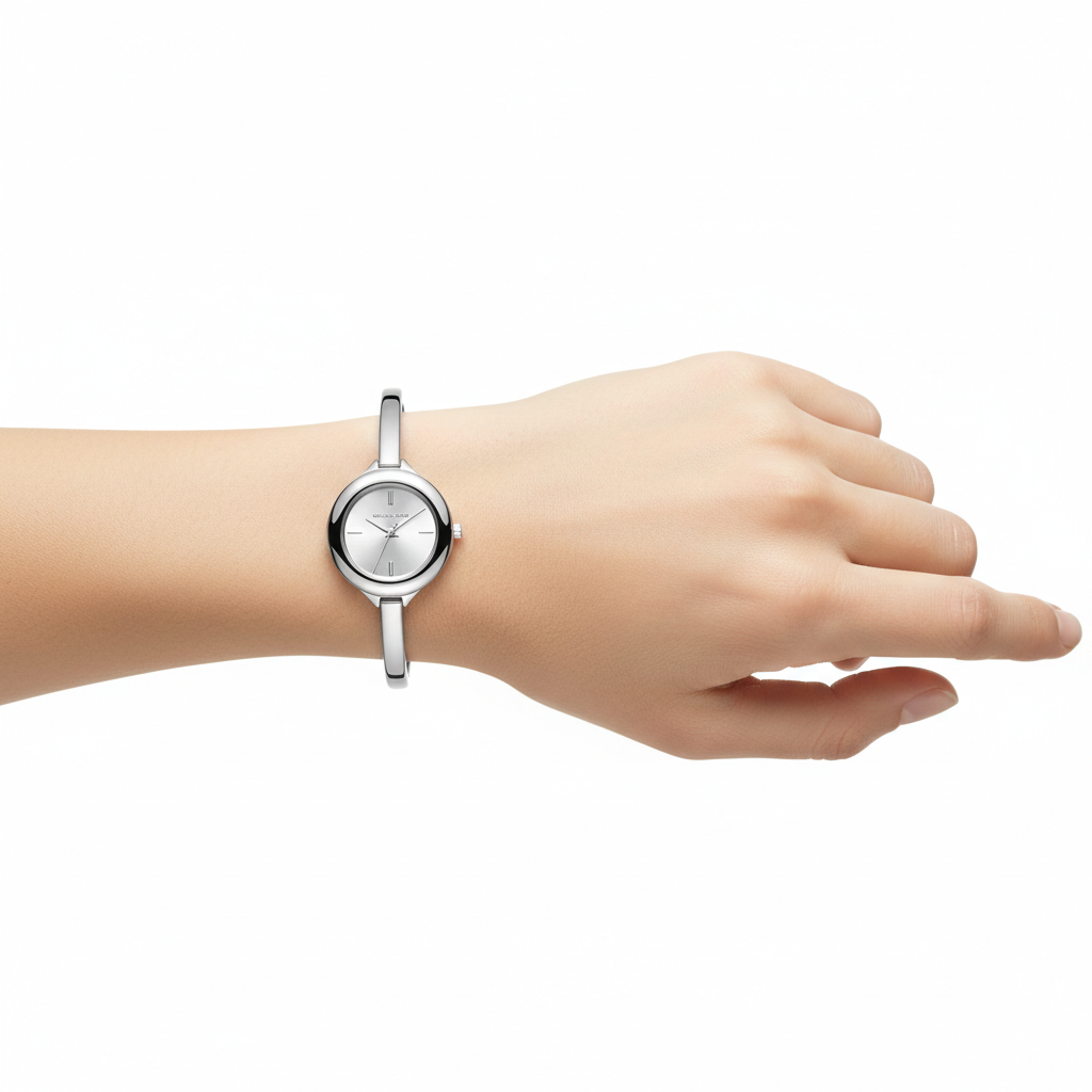 Michael Kors Silver-Tone Slim Bangle Watch ⌚✨💎