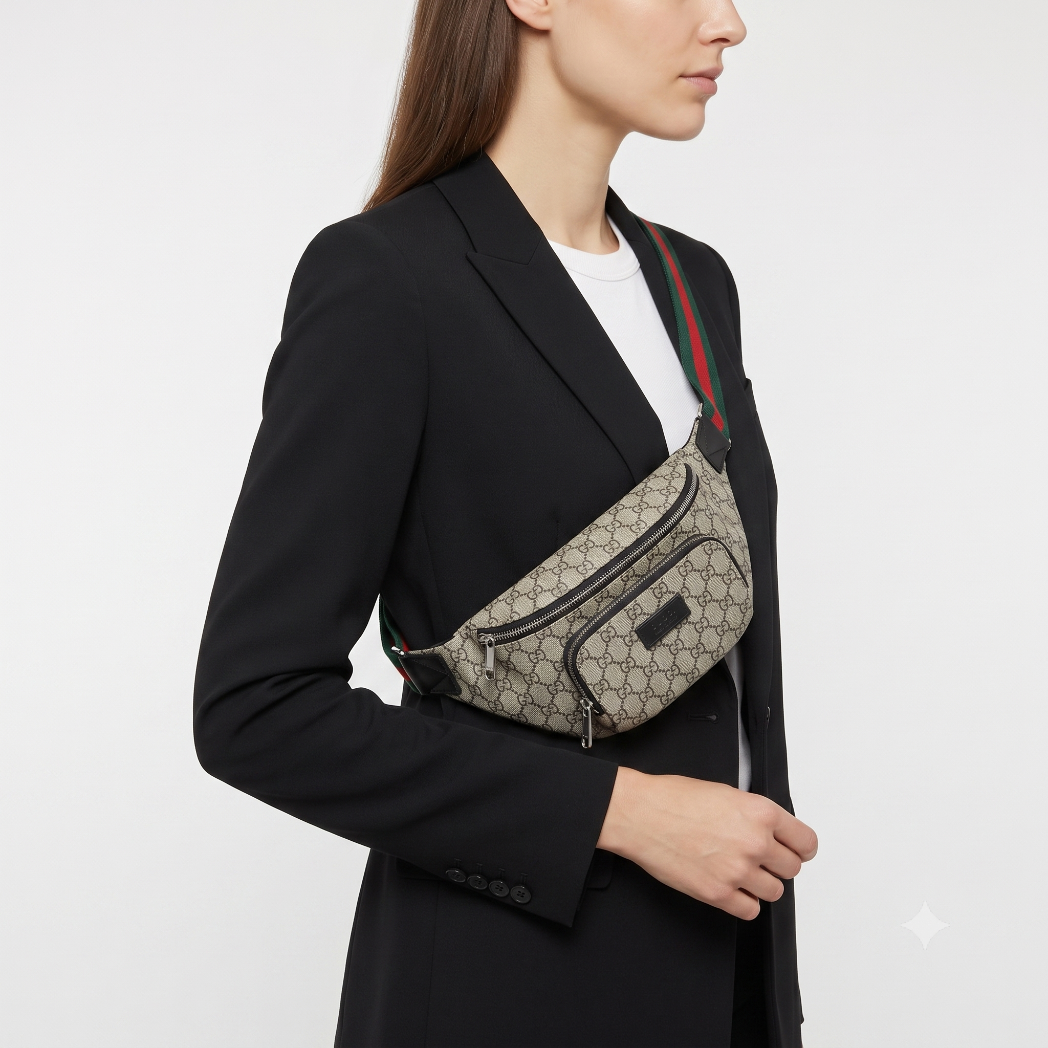 Gucci GG Monogram Belt Bag in Classic Beige and Brown Canvas 👜✨