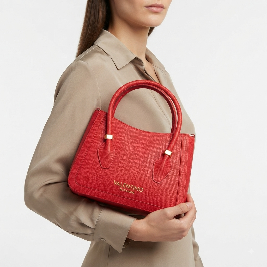 Valentino Garavani Signature Red Structured Handbag