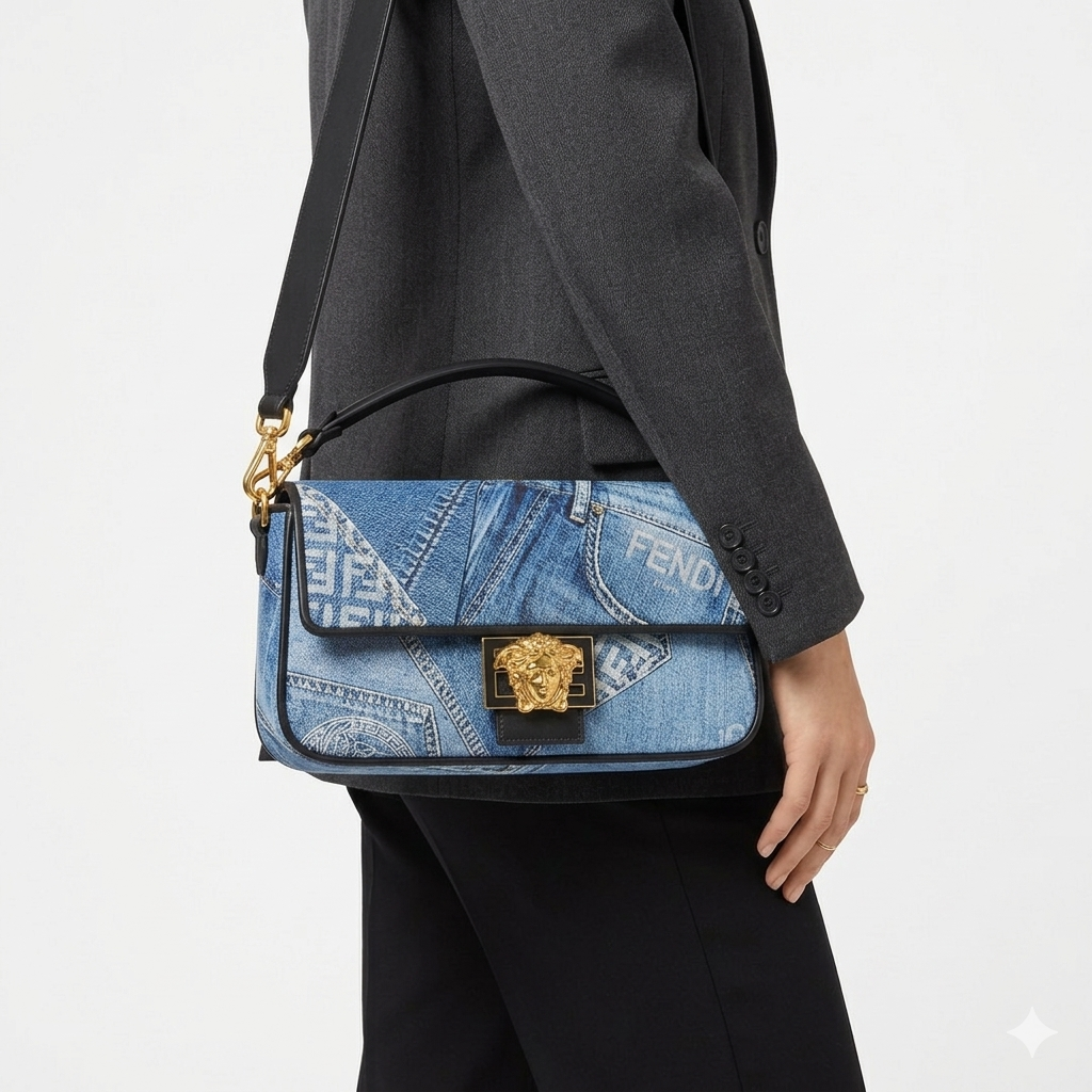 Fendi Blue Bag 💙 Chic Designer Handbag