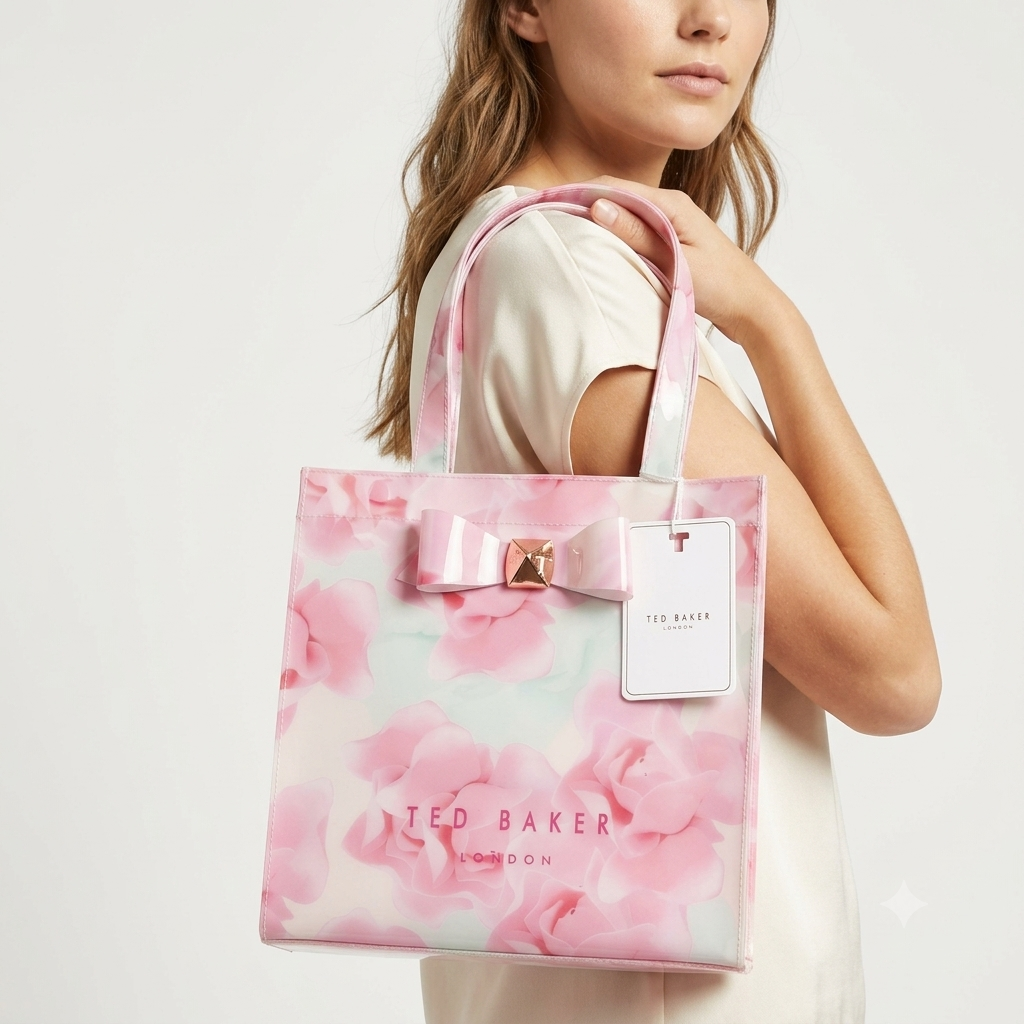 Ted Baker Floral Silicone Tote Bag with Signature Bow Detail 🌸👜