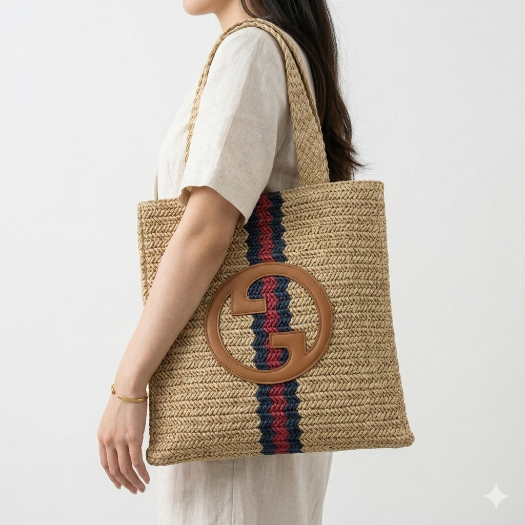 Gucci Straw Tote 👜✨ Effortless Chic
