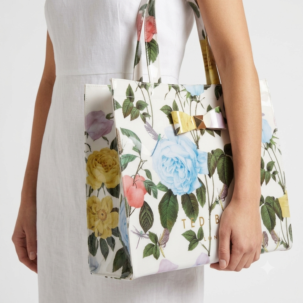 Ted Baker Floral Mirror Tote Bag in Multi-Color Silicone 🌸👜