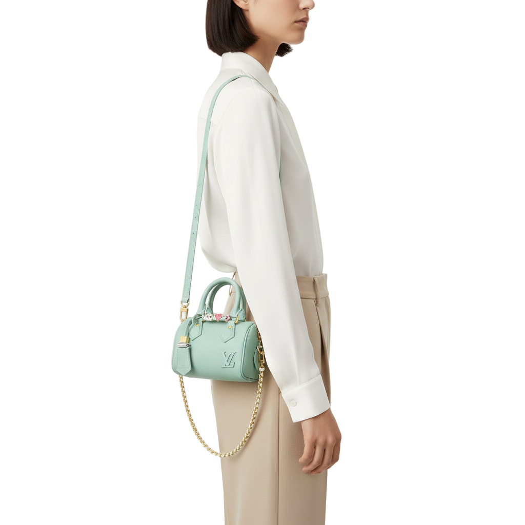 Louis Vuitton Mini Handbag Light Blue Charm Detail 💎✨💙