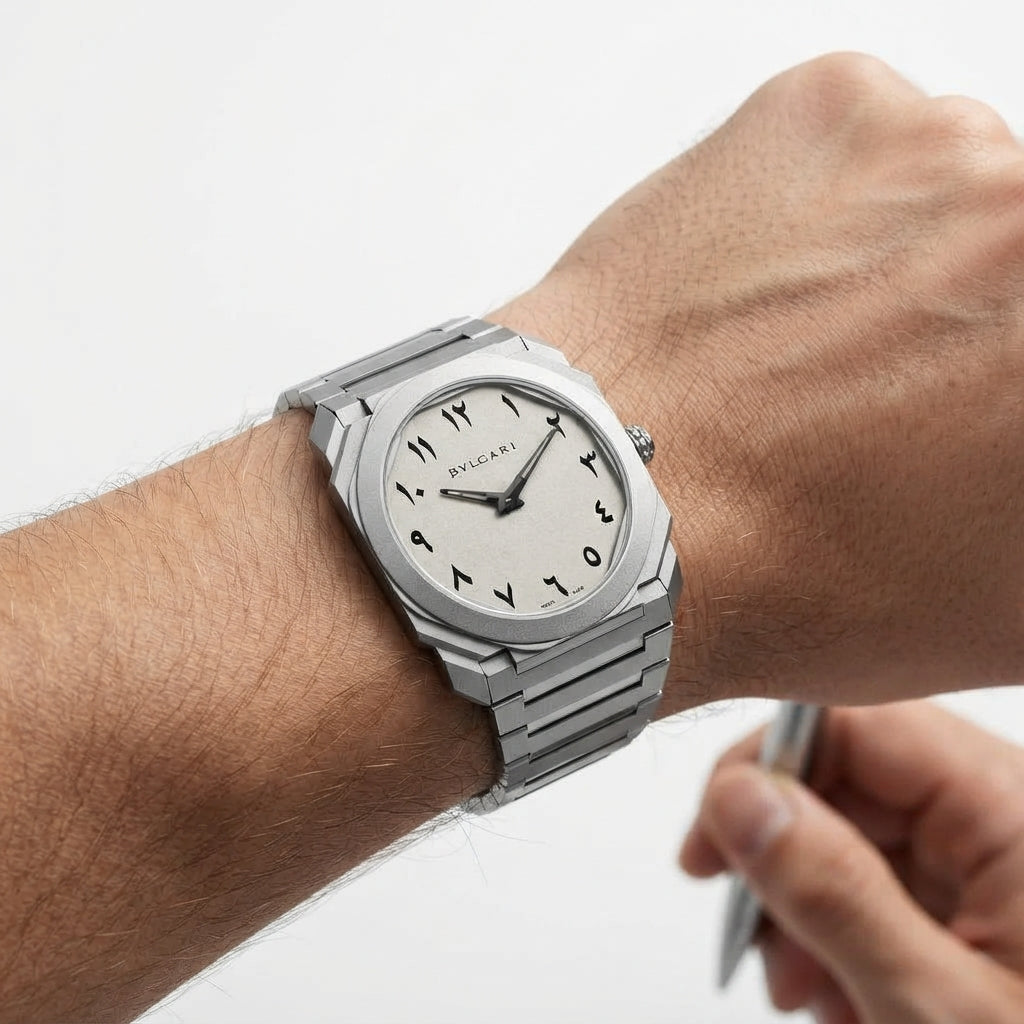 Bvlgari Octo Finissimo Arabic Dial Stainless Steel Watch