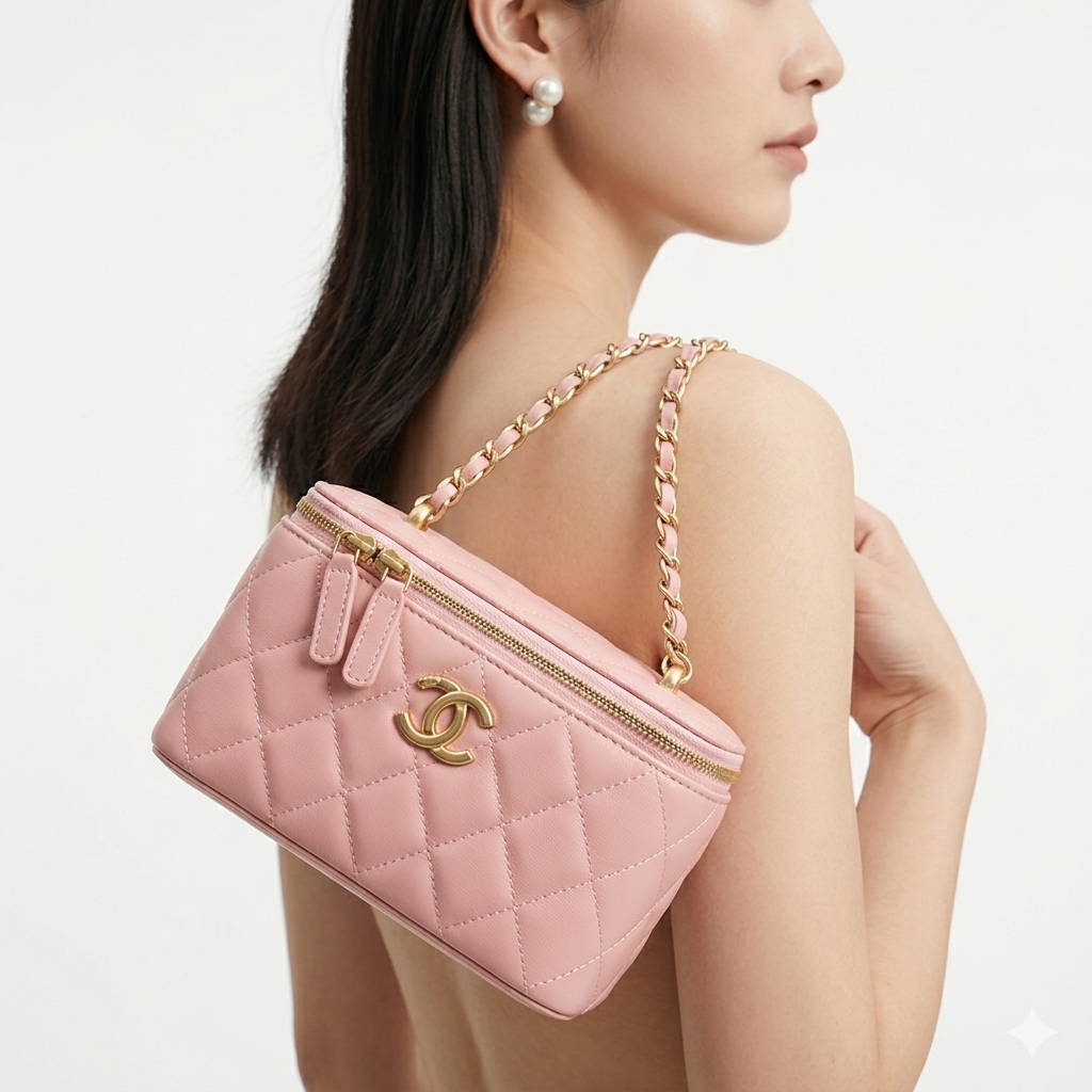 Chanel Pink Vanity Case 💖👛 Luxury Organizer