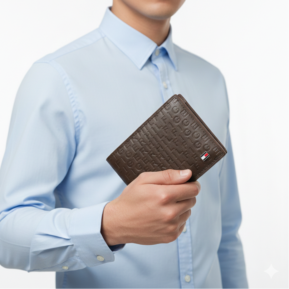 Tommy Hilfiger Men's Embossed Wallet 💼👨🤎