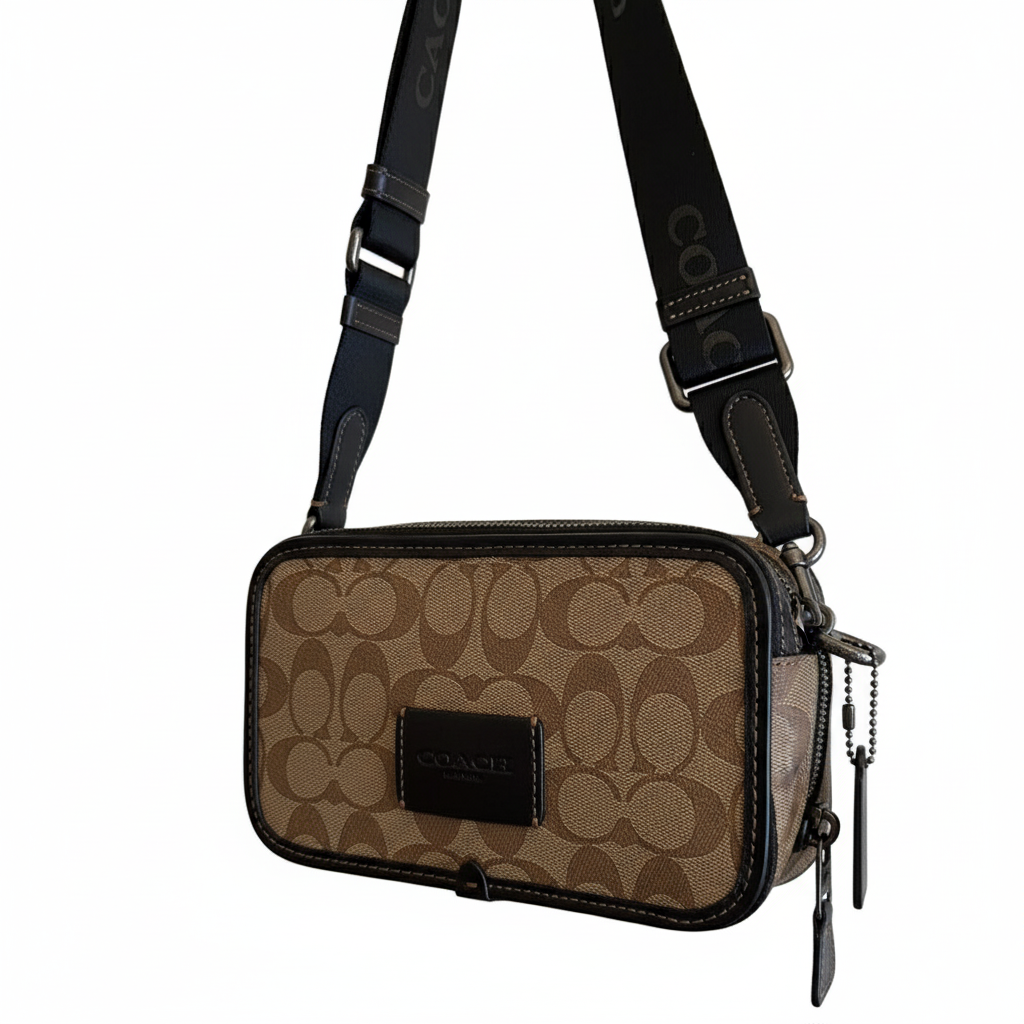 Coach Signature Camera Bag Crossbody in Brown Canvas 🤎📸