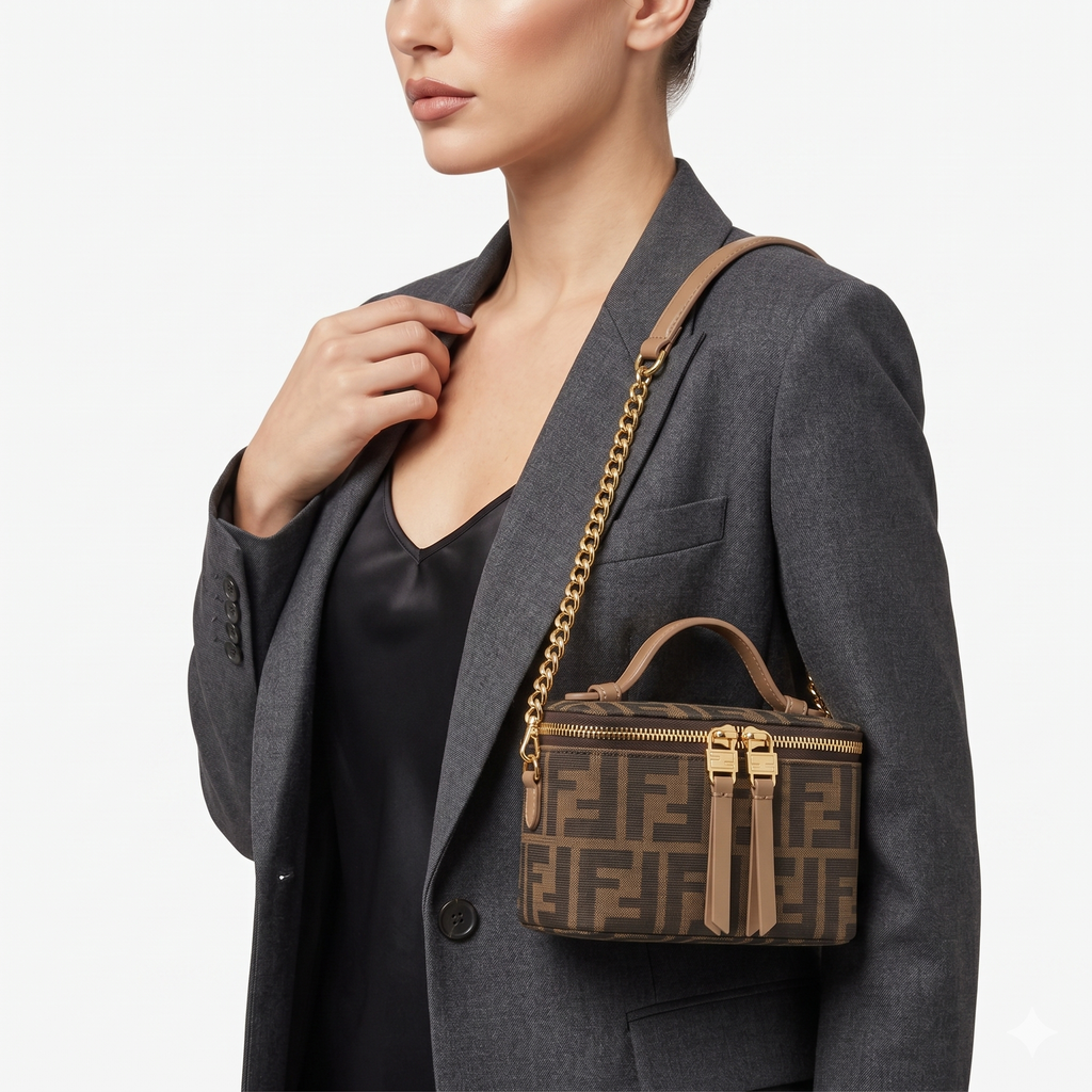 Fendi Brown & Black Baguette 👜🖤 With Box