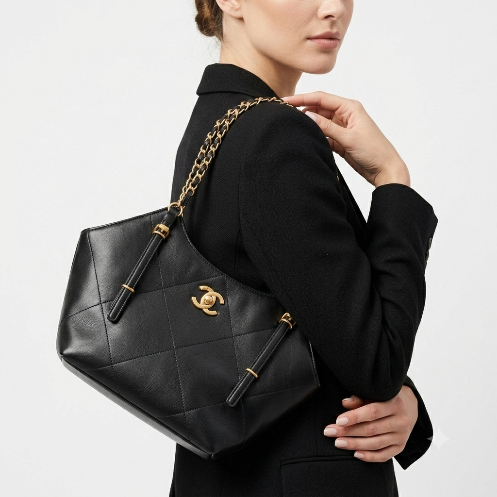 Chanel Quilted Shoulder Bag with Elegant Gold-Tone Hardware ✨👜