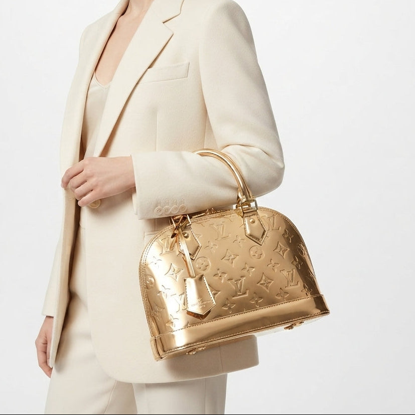 Louis Vuitton Metallic Gold Patent Alma Bag