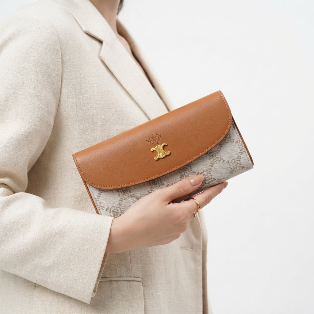 Louie Denis Monogram Wallet and Card Holder Gift Set