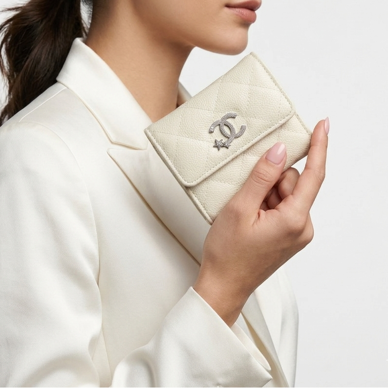 Chanel Star Embellished Caviar Wallet ✨👜💫