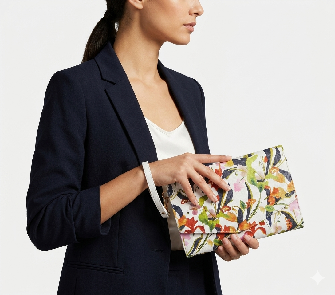 Ted Baker Floral Print Envelope Clutch 🌸🍃✨