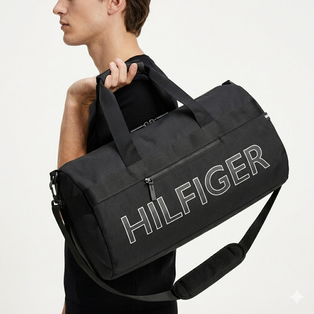 Tommy Hilfiger Essential Black Duffle Bag ✈️💼🖤