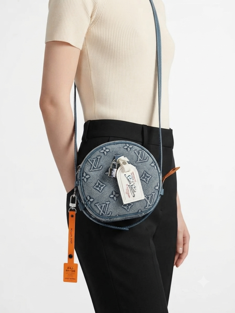 Louis Vuitton Monogram Denim Round Bag 🔵👜