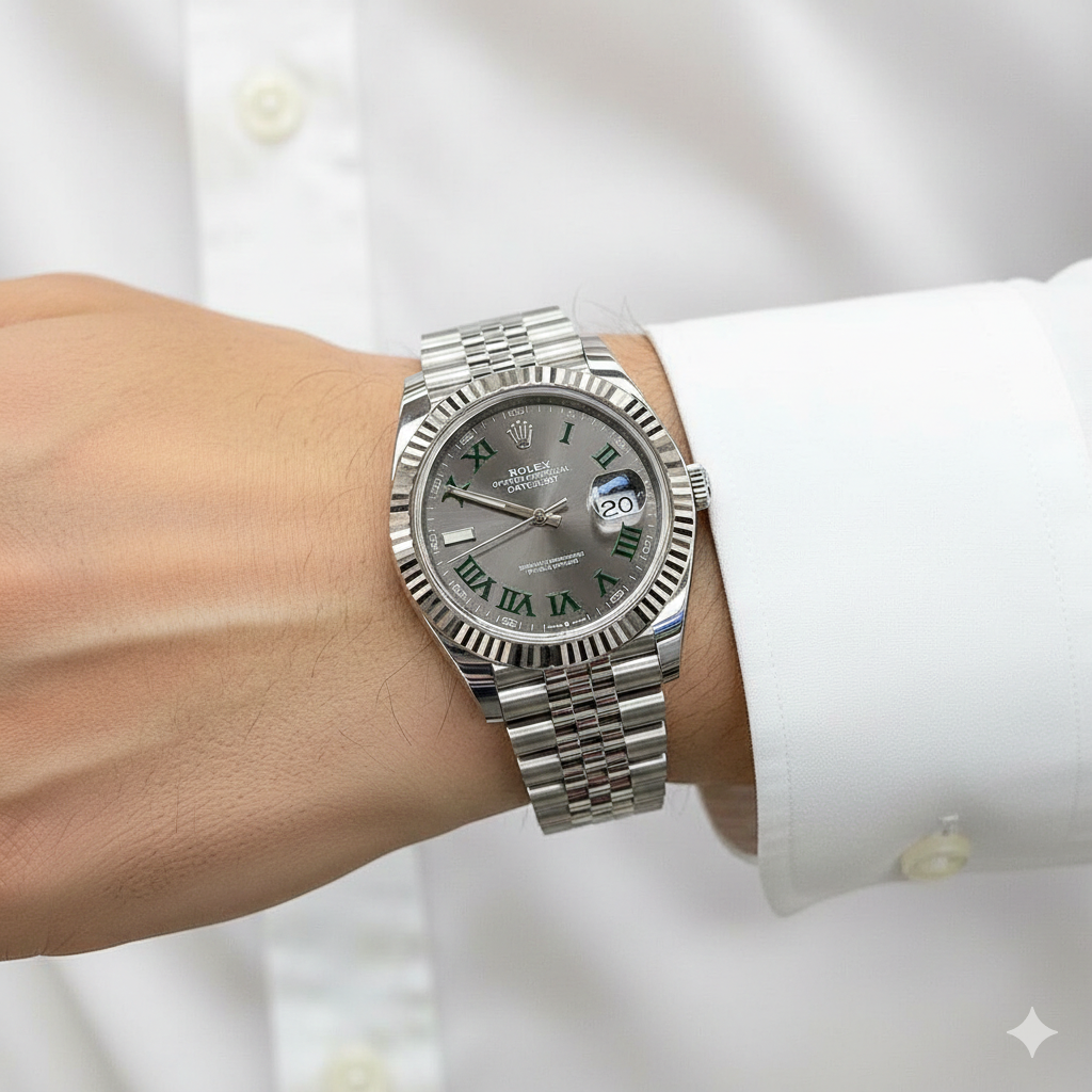 Rolex Oyster Perpetual Datejust with Slate Wimbledon Dial ⌚️💎✨