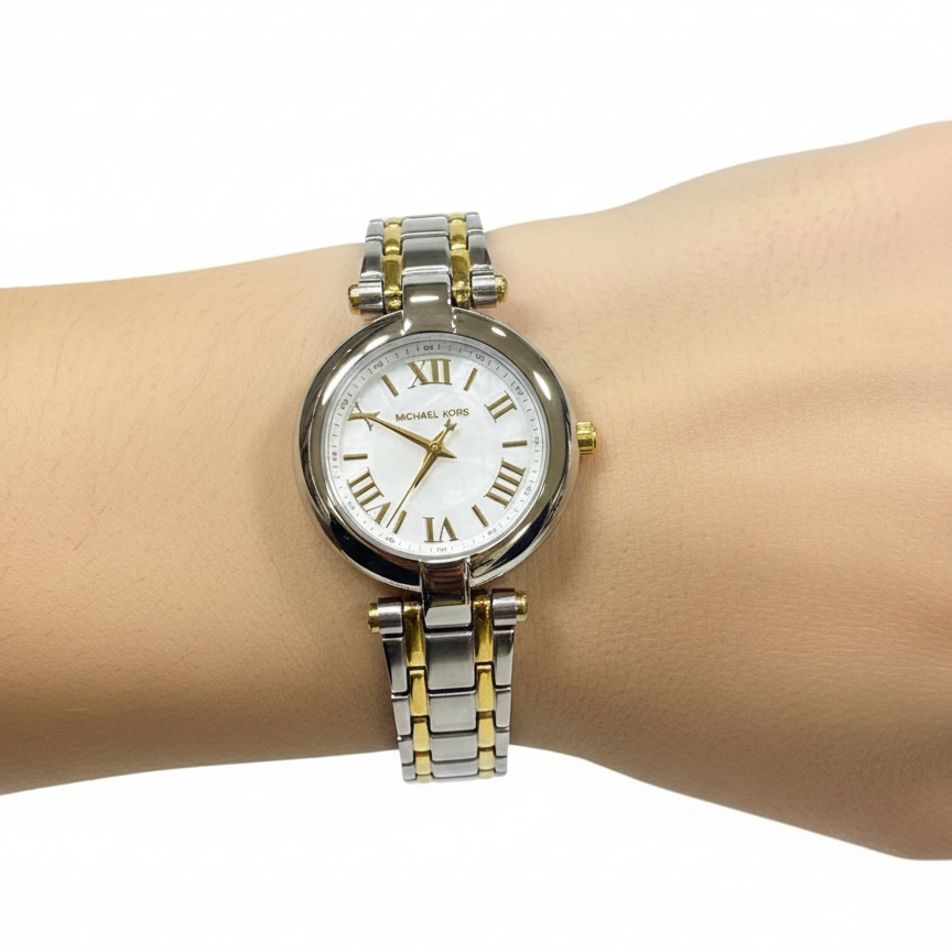 Michael Kors Two Tone Mother of Pearl Dial Watch ✨⌚⭐