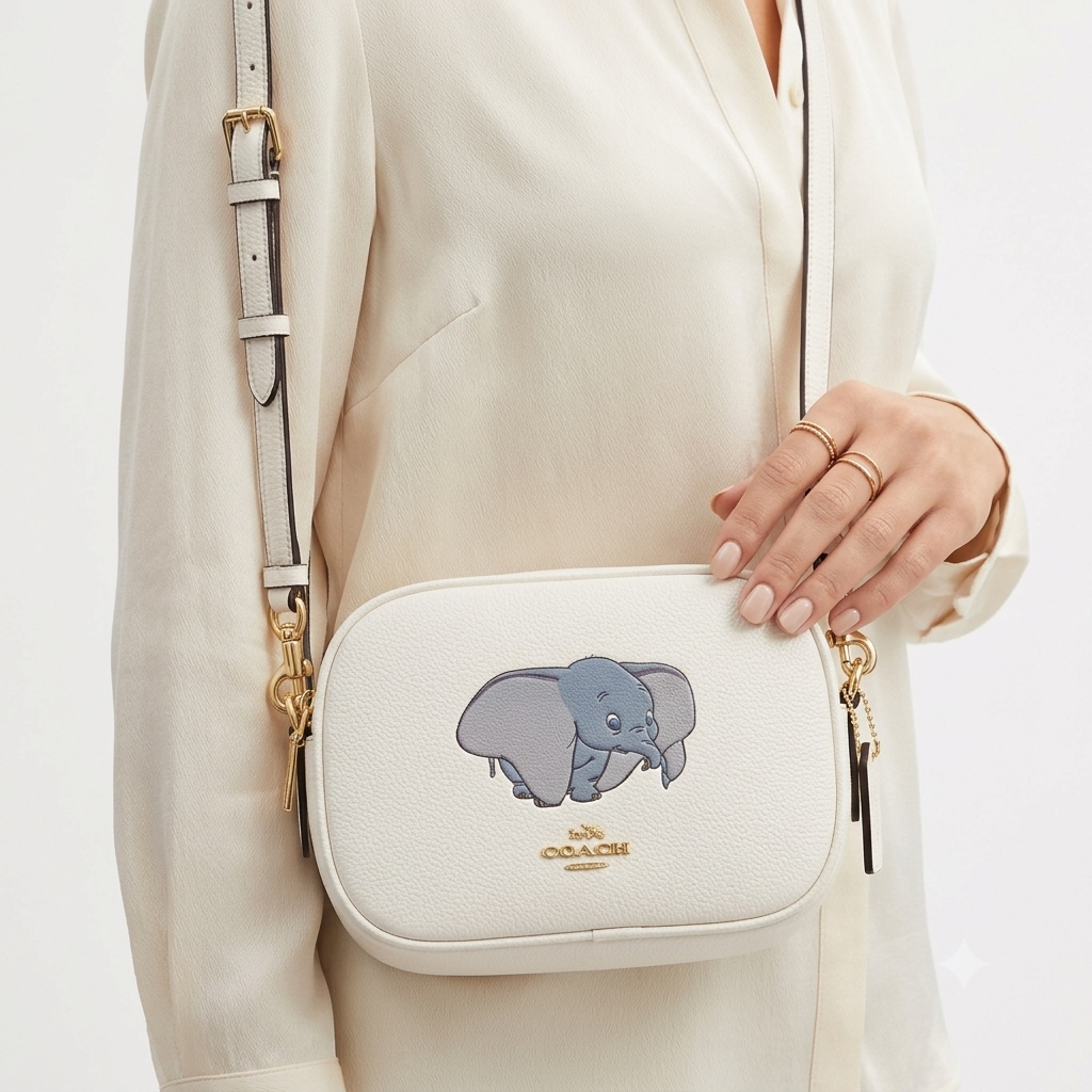 Coach Mirror Original Bag 🐘 White Crossbody with Dumbo