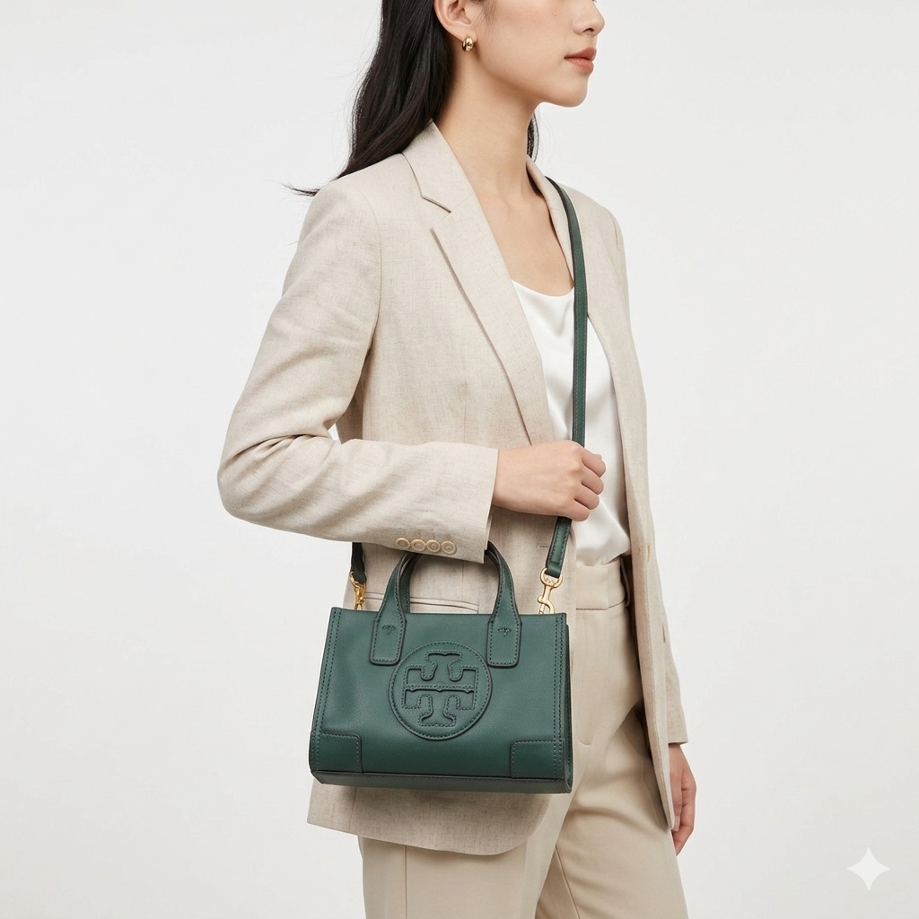 Tory Burch: Luxe Green Satchel 💚👜 Chic Carryall