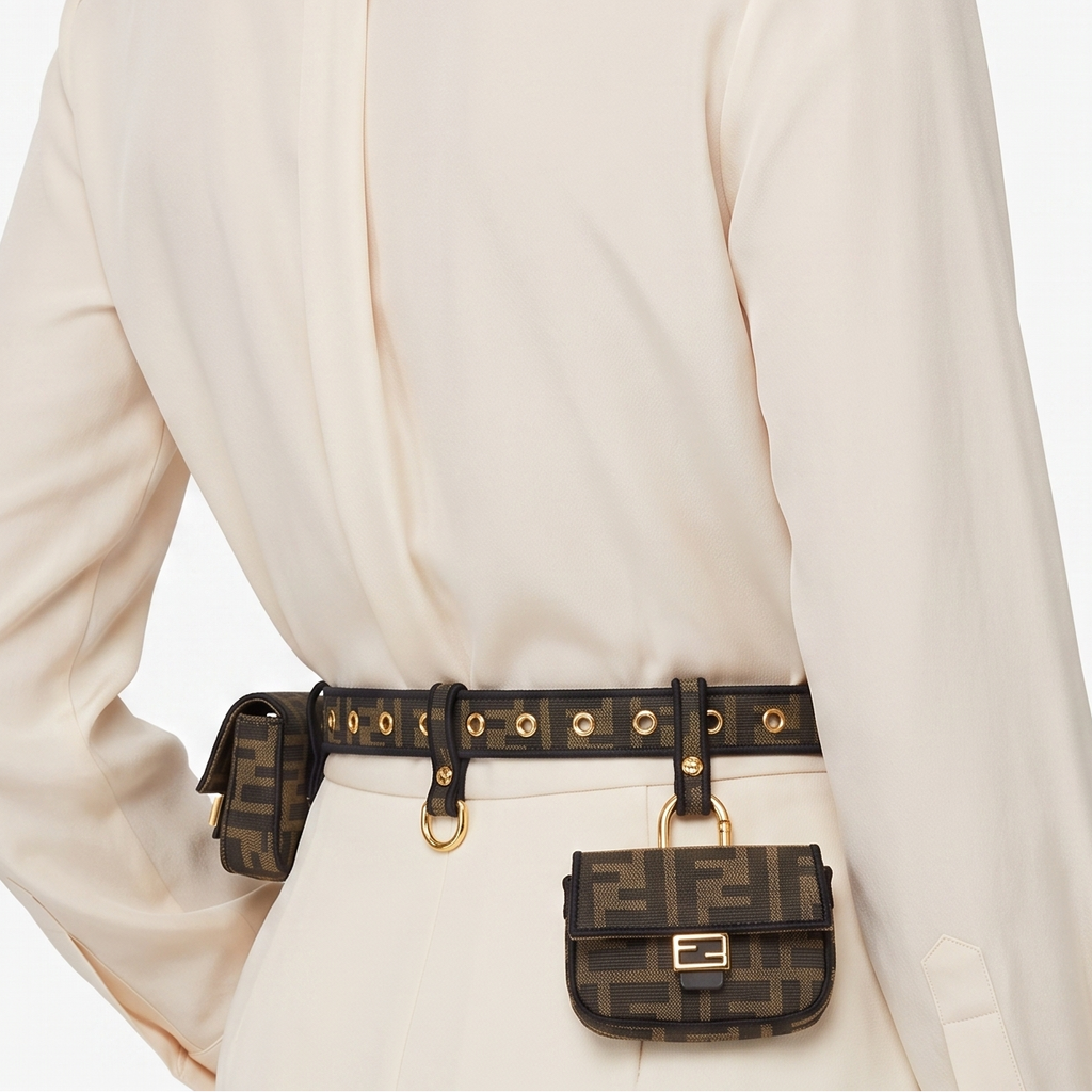 Fendi Iconic Logo Belt Bag with Detachable Mini Pouch 👜✨
